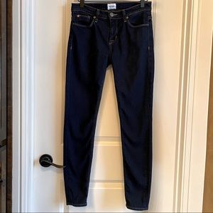 Hudson Mid Rise Dark Wash Skinny Jeans (26)